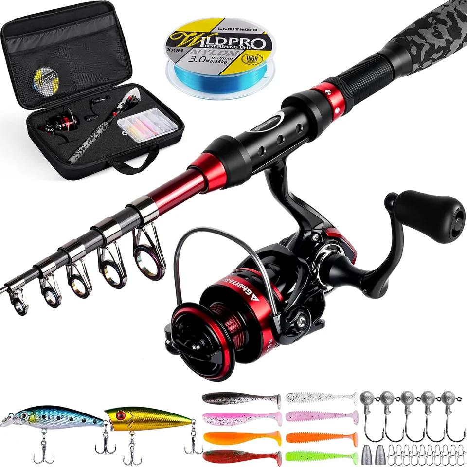 5-piece telescopic fishing kit — 6 ft / 1.8 m